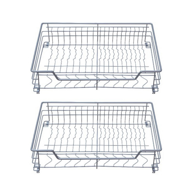 Factory Direct Sale High Quality Kitchen Flat Steel Pull-Out Basket